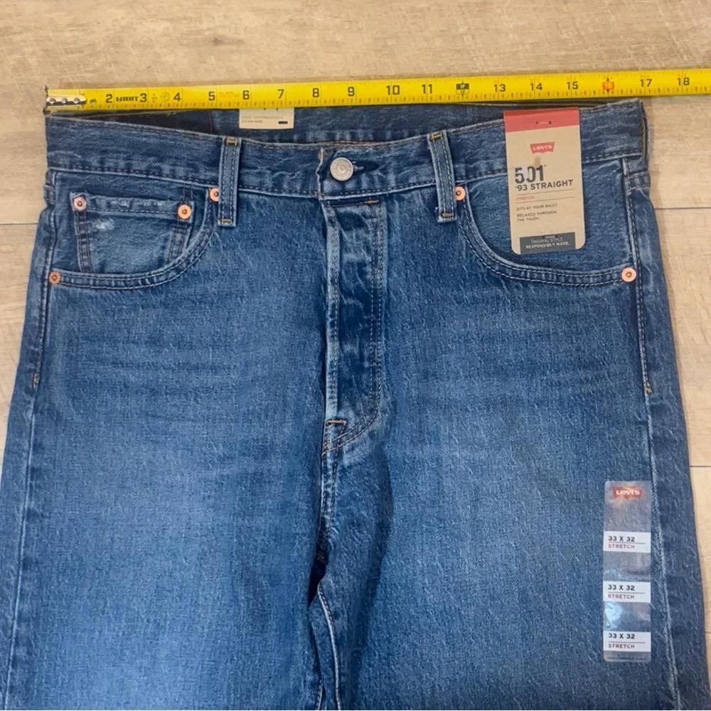 NWT Levi’s Men’s 501 ‘93 Straight Stretch Jeans Size 33